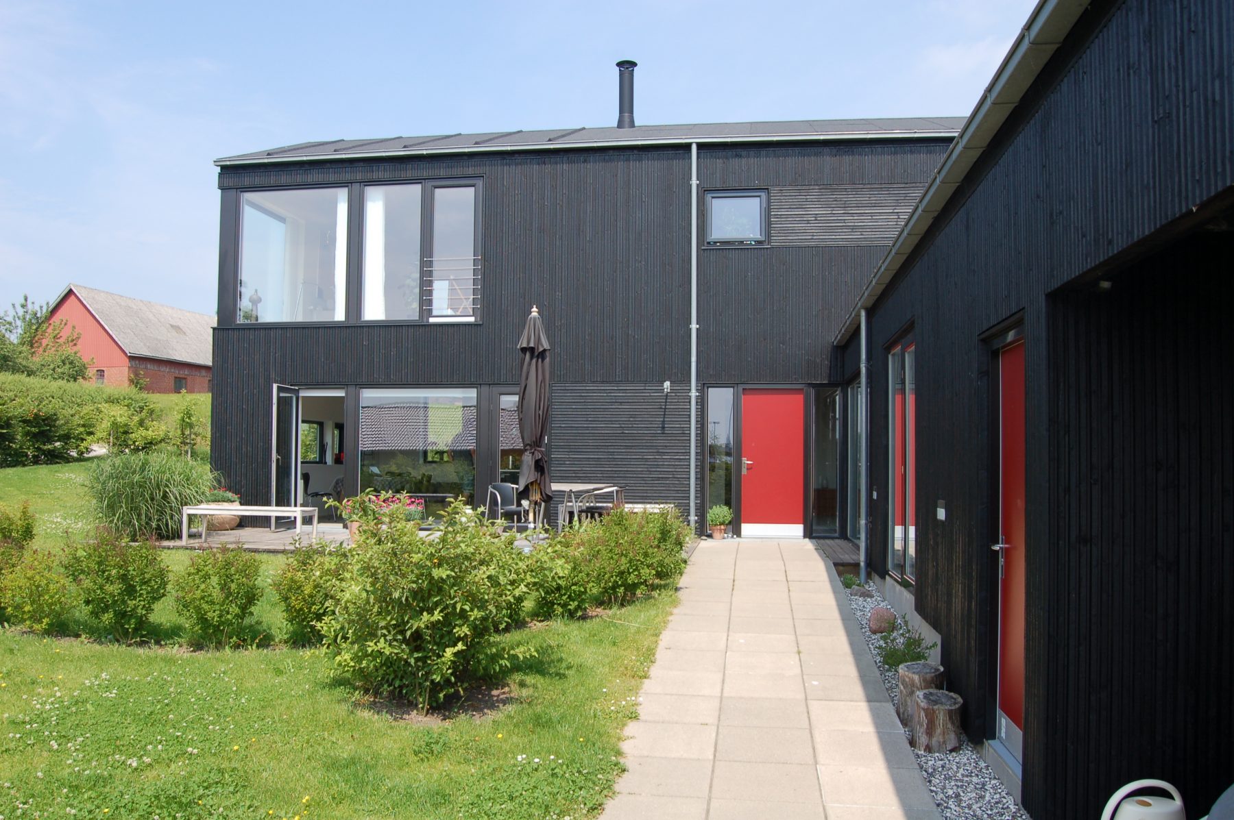 Enkeaardslunden, Maarlset - indgang og terrasse