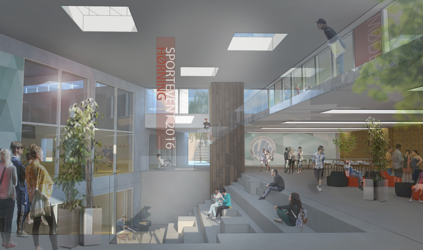Hørning Idrætscenter, Hørning - visualisering inde