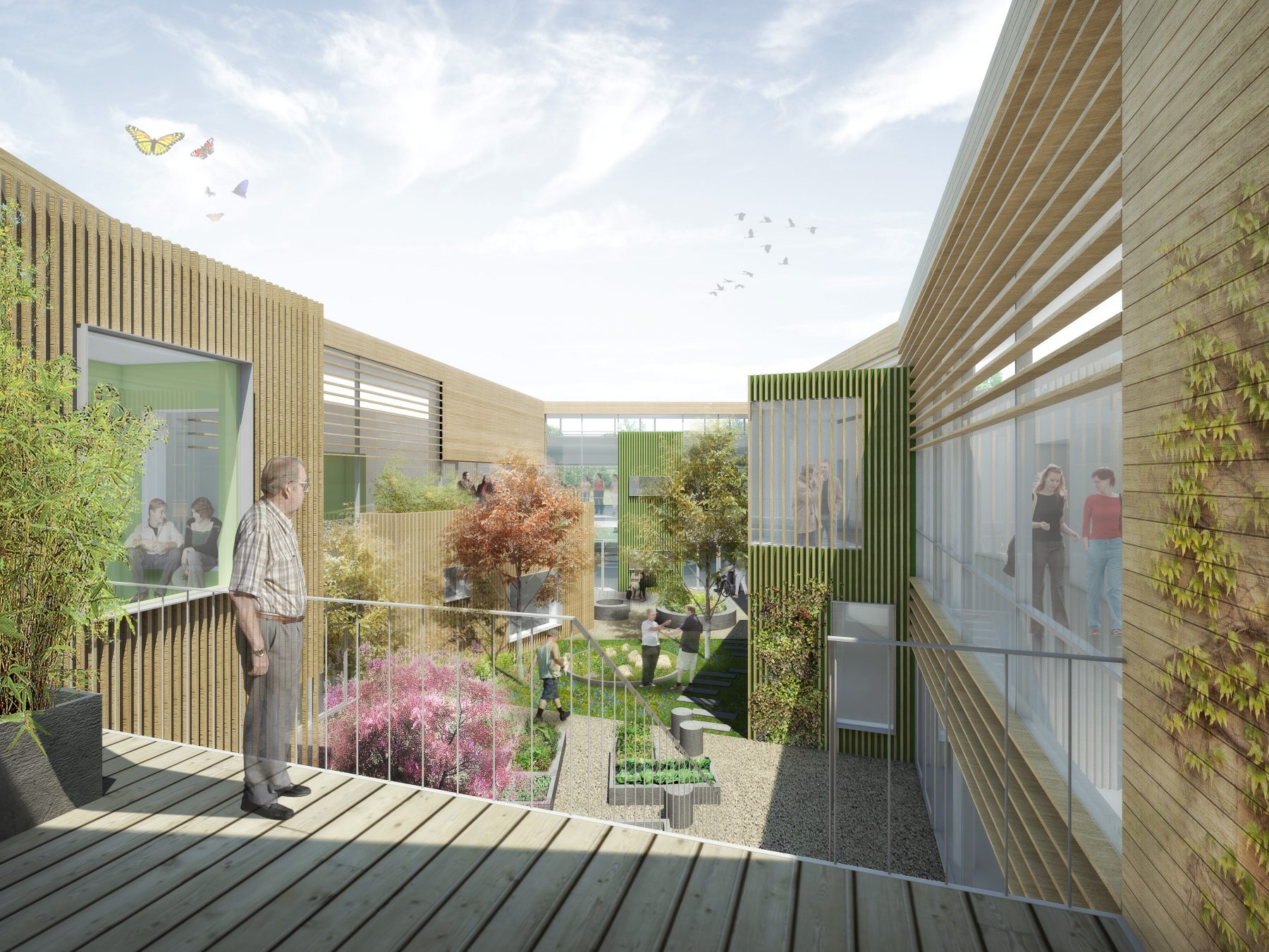 Socialpsykiatriske Boliger, Års - visualisering gårdrum